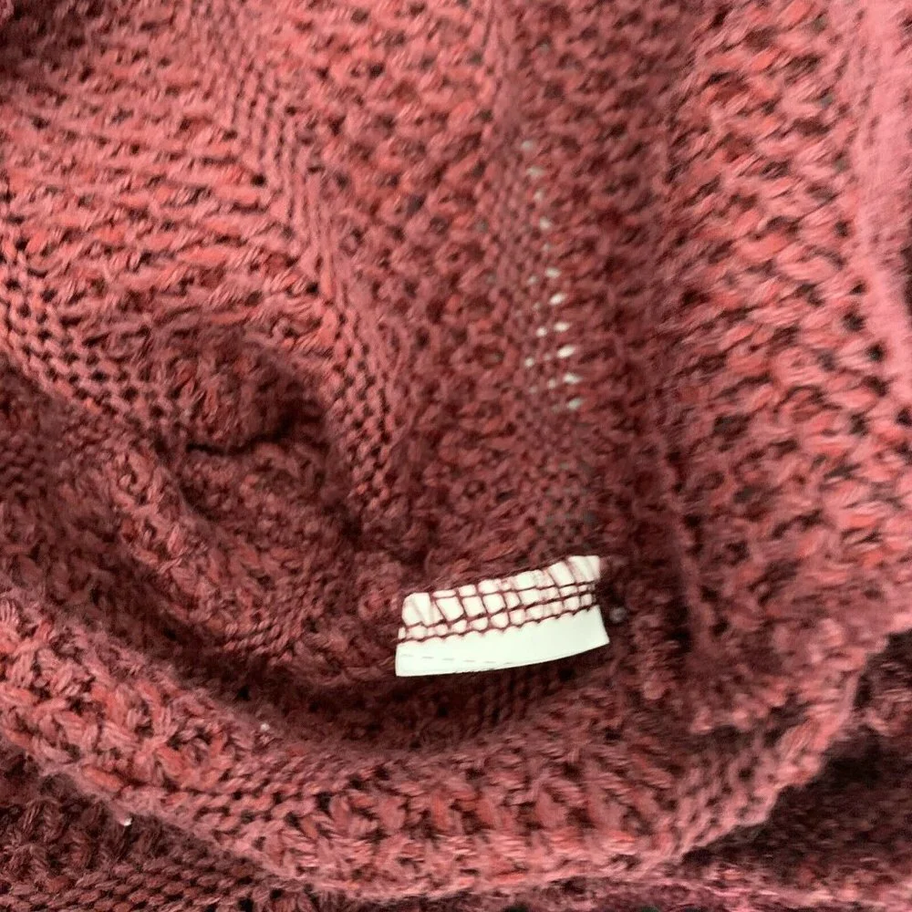 Lucky Brand Maroon Mock Turtle Neck Womans Sweater